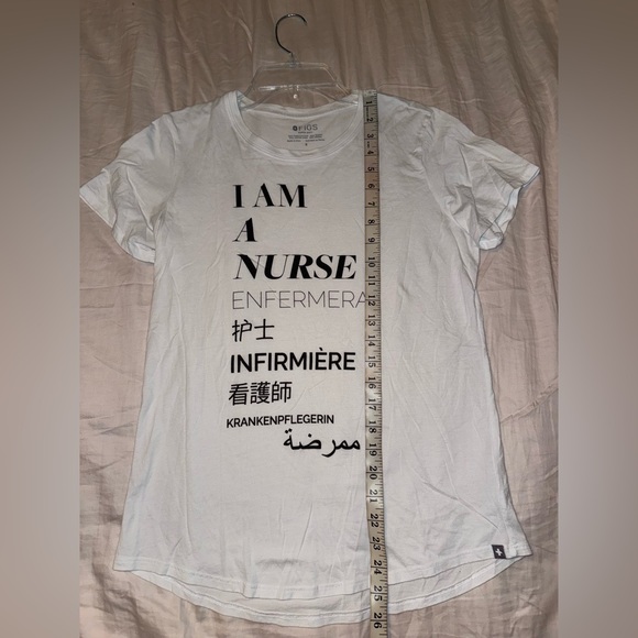 Figs Like New White Nurse Supersoft Shortsleeve Underscrub Top - Picture 7 of 8